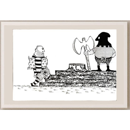 Marian Lupu 29x21cm Orijinal Karikatür BOD04764