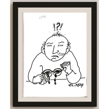Mahmood El Kady 29x21cm Orijinal Karikatür BOD04765