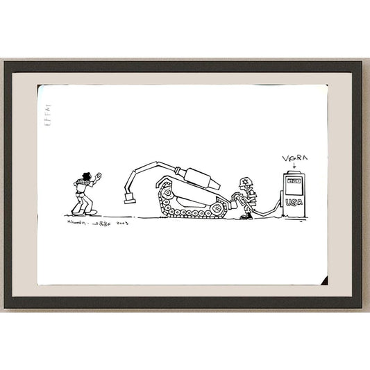 Mohamed Hamdy Hamed 29x21cm Orijinal Karikatür BOD04767