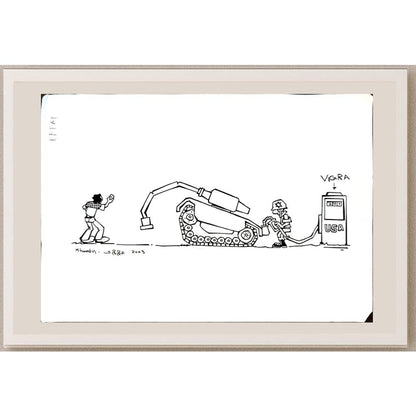 Mohamed Hamdy Hamed 29x21cm Orijinal Karikatür BOD04767