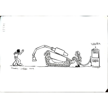 Mohamed Hamdy Hamed 29x21cm Orijinal Karikatür BOD04767