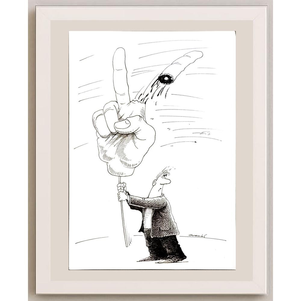 Andrejez Graniak 29x21cm Orijinal Karikatür BOD04773
