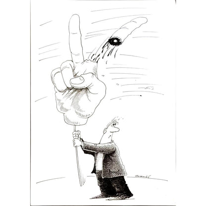 Andrejez Graniak 29x21cm Orijinal Karikatür BOD04773