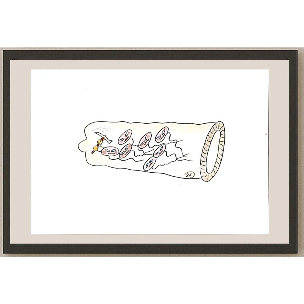 Zidarov Veselin 29x21cm Orijinal Karikatür BOD04781
