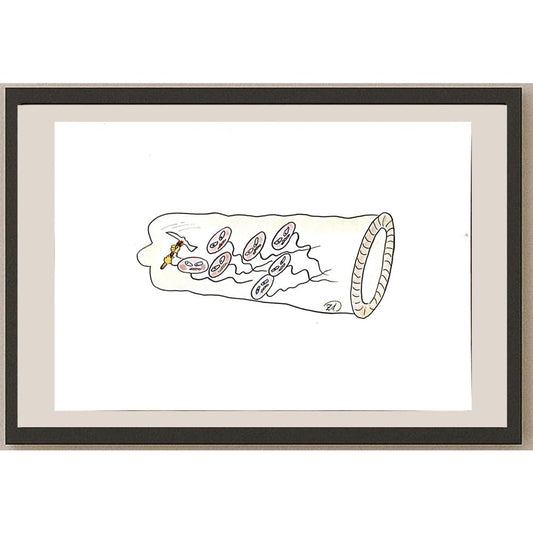 Zidarov Veselin 29x21cm Orijinal Karikatür BOD04781