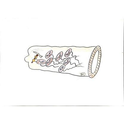 Zidarov Veselin 29x21cm Orijinal Karikatür BOD04781