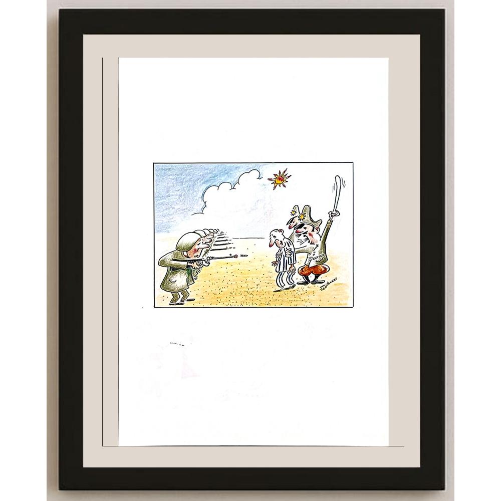 Willem Henkes 29x21cm Orijinal Karikatür BOD04782