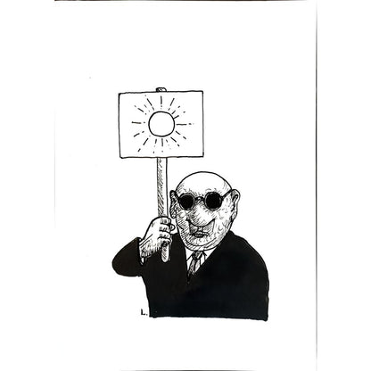 Dusan Ludwig 29x21cm Orijinal Karikatür BOD04784