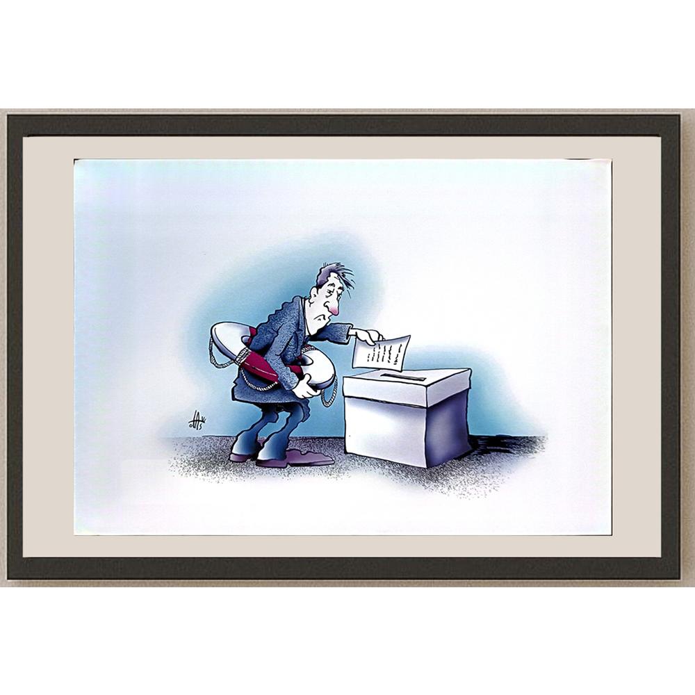 Nikola Otas 29x21cm Orijinal Karikatür BOD04785
