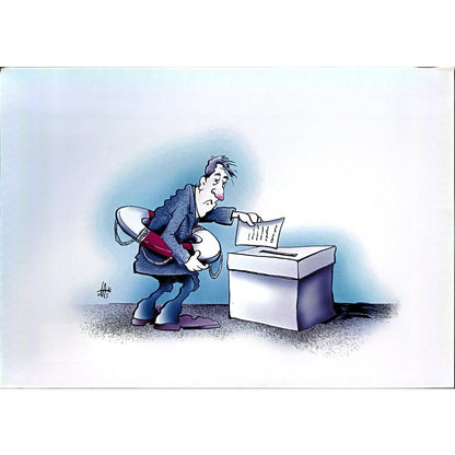 Nikola Otas 29x21cm Orijinal Karikatür BOD04785