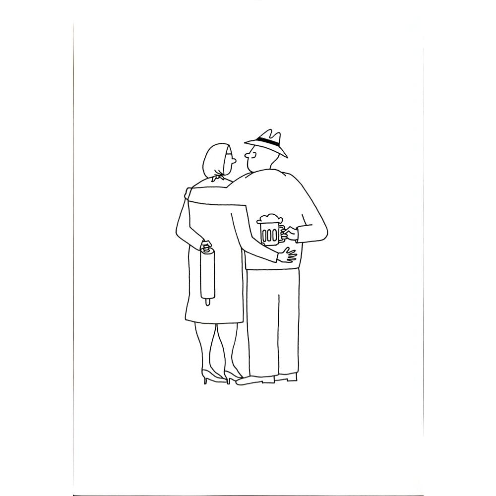 Jindrich Otta 29x21cm Orijinal Karikatür BOD04786