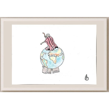 Janko Bucar 29x21cm Orijinal Karikatür BOD04794