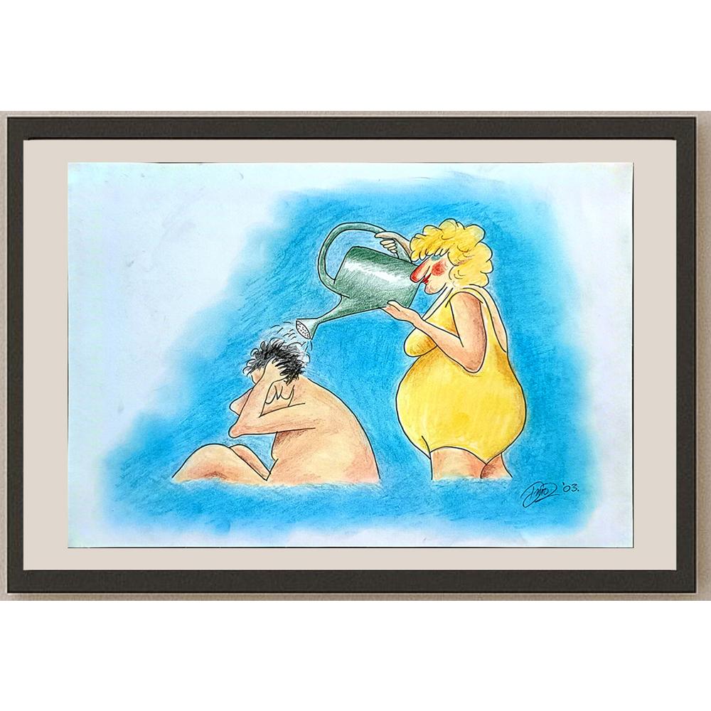Duro Jovanovac 29x21cm Orijinal Karikatür BOD04795