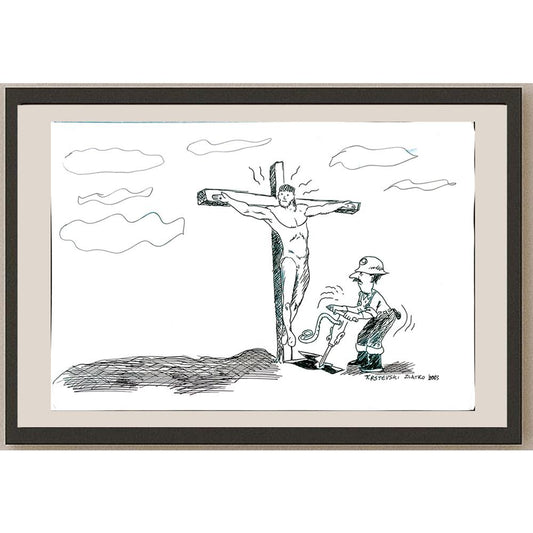 Zlatko Krstevski 29x21cm Orijinal Karikatür BOD04796