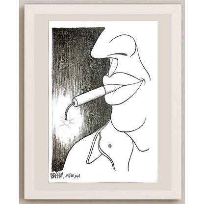 Ibrahim Sayed 29x21cm Orijinal Karikatür BOD04800
