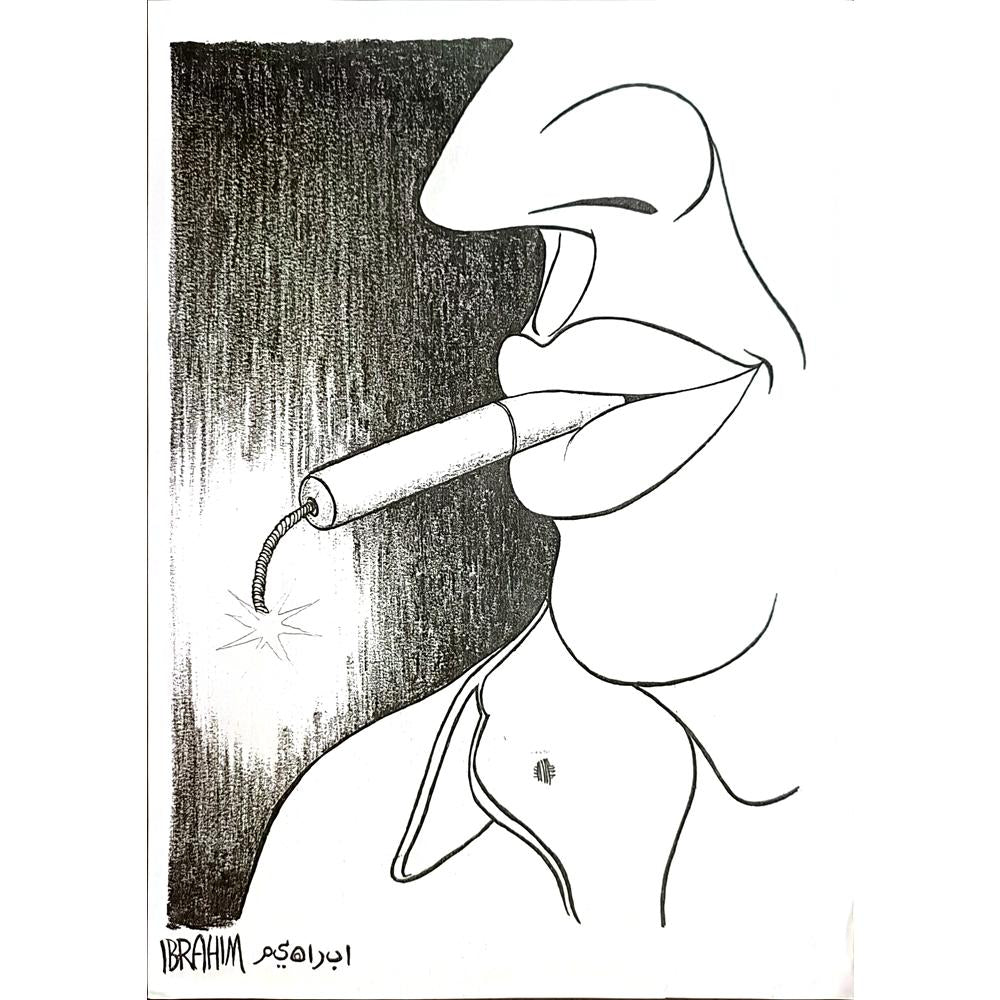 Ibrahim Sayed 29x21cm Orijinal Karikatür BOD04800