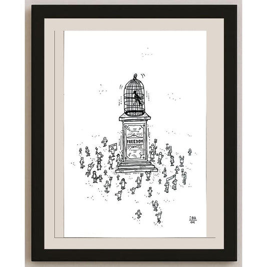 Vladimir Kuba 21x15cm Orijinal Karikatür BOD04802
