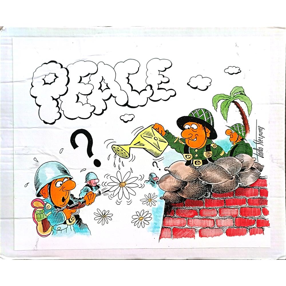 Carlo Sterpone 23x17cm Orijinal Karikatür BOD04807