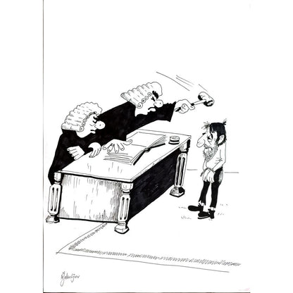 Miroslav Jakovljev 29x21cm Orijinal Karikatür BOD04812
