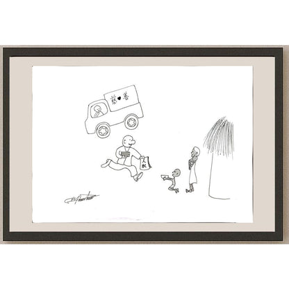 Zhang Jun 29x21cm Orijinal Karikatür BOD04813