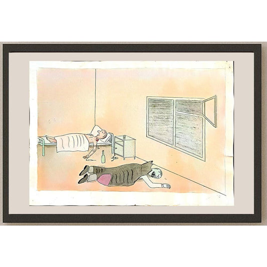 Sergey Lenshin 29x21cm Orijinal Karikatür BOD04814