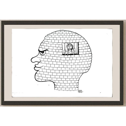 Syam Mohan 29x21cm Orijinal Karikatür BOD04816