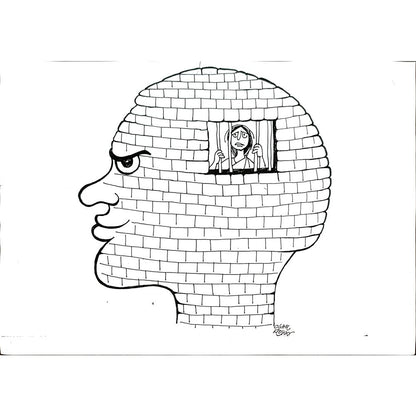 Syam Mohan 29x21cm Orijinal Karikatür BOD04816