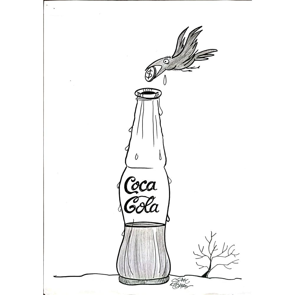 Syam Mohan 29x21cm Orijinal Karikatür BOD04817
