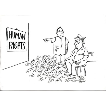 Syam Mohan 29x21cm Orijinal Karikatür BOD04818