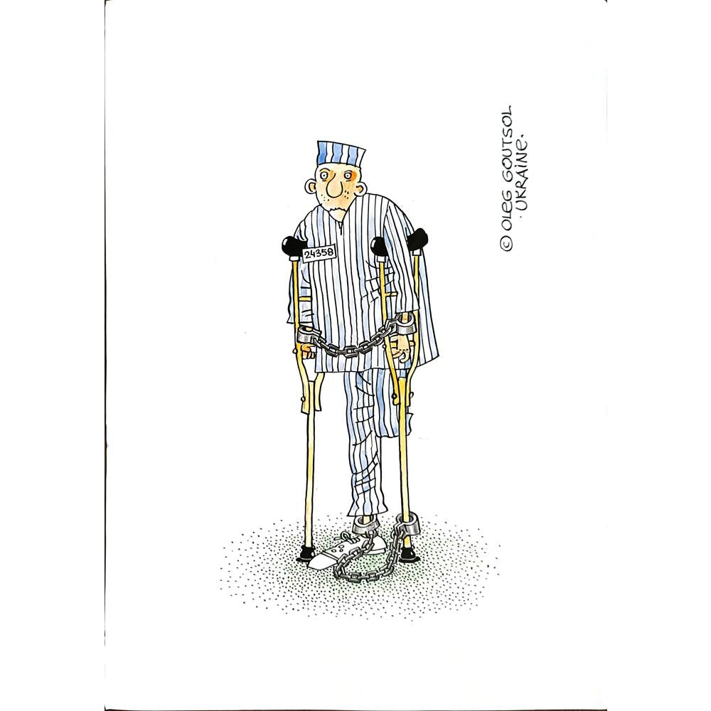 Oleg Goutsol 29x21cm Orijinal Karikatür BOD04823