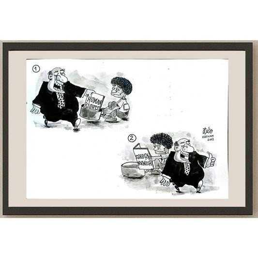 Nguyen Huu Due 25x17cm Orijinal Karikatür BOD04826