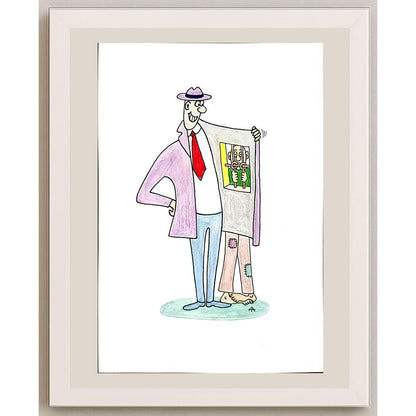Alexei Talimonov 29x21cm Orijinal Karikatür BOD04827