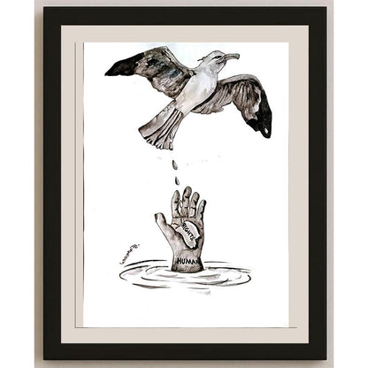 Ali Aghaeyi 29x21cm Orijinal Karikatür BOD04832