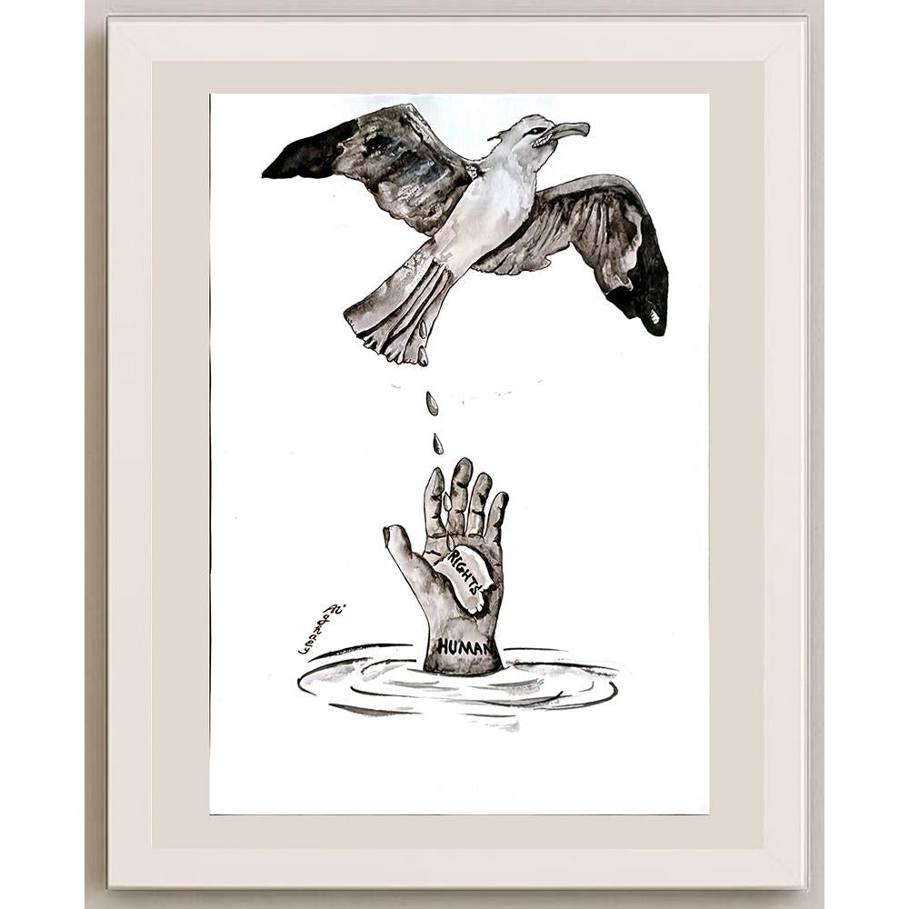 Ali Aghaeyi 29x21cm Orijinal Karikatür BOD04832