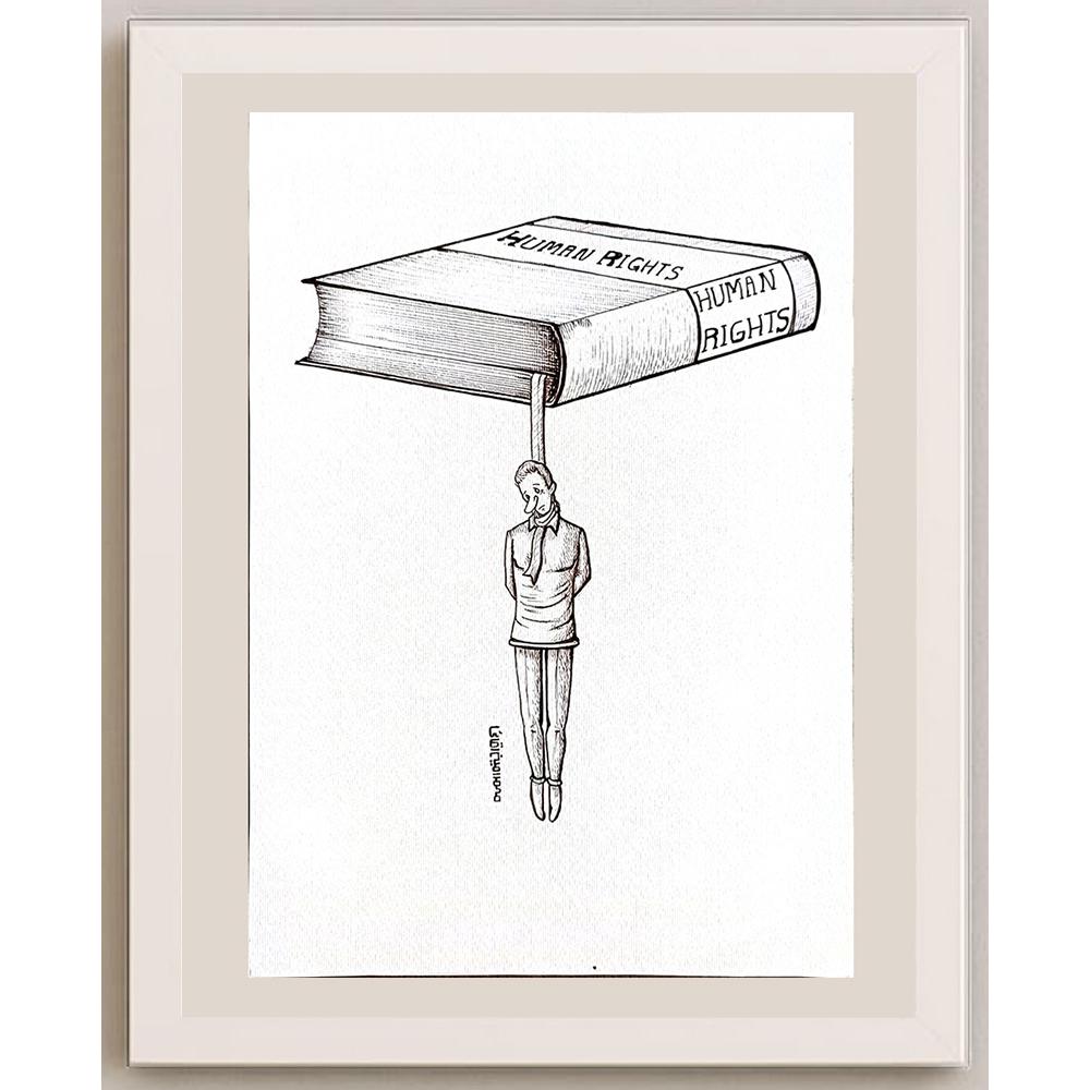 Mohammad Amin Aghaey 23x21cm Orijinal Karikatür BOD04833