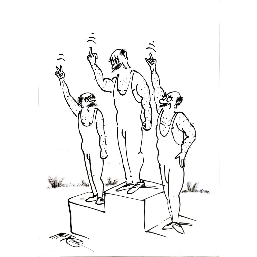 Frantisek Kratochvil 29x21cm Orijinal Karikatür BOD04834