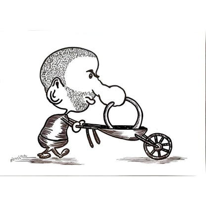 Carmen Niculina Misaila 29x21cm Orijinal Karikatür BOD04839