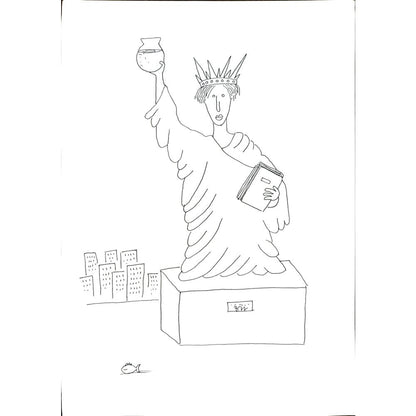 Masoud Ziaei Zardkhashosei 29x21cm Orijinal Karikatür BOD04840