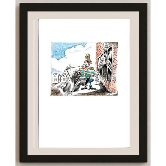 Willem Henkes 29x21cm Orijinal Karikatür BOD04841