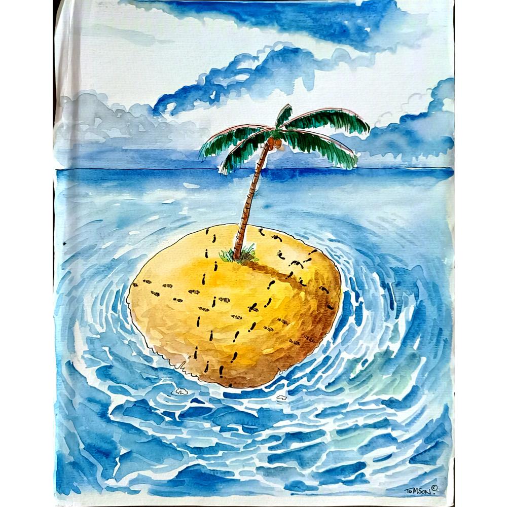 Tomek Woloszyn 30x24cm Orijinal Karikatür BOD04843