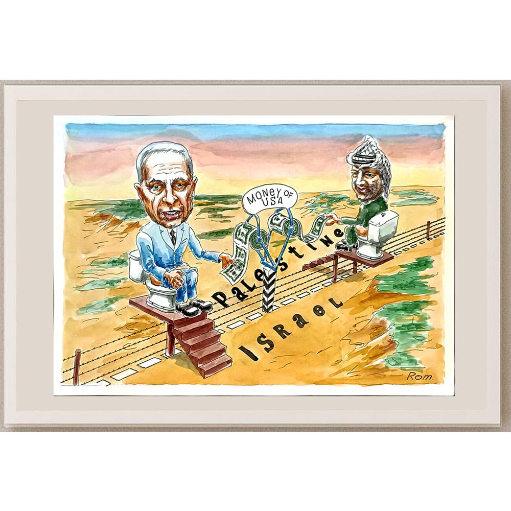 Romanov Vladimir 29x21cm Orijinal Karikatür BOD04851