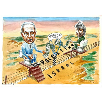 Romanov Vladimir 29x21cm Orijinal Karikatür BOD04851