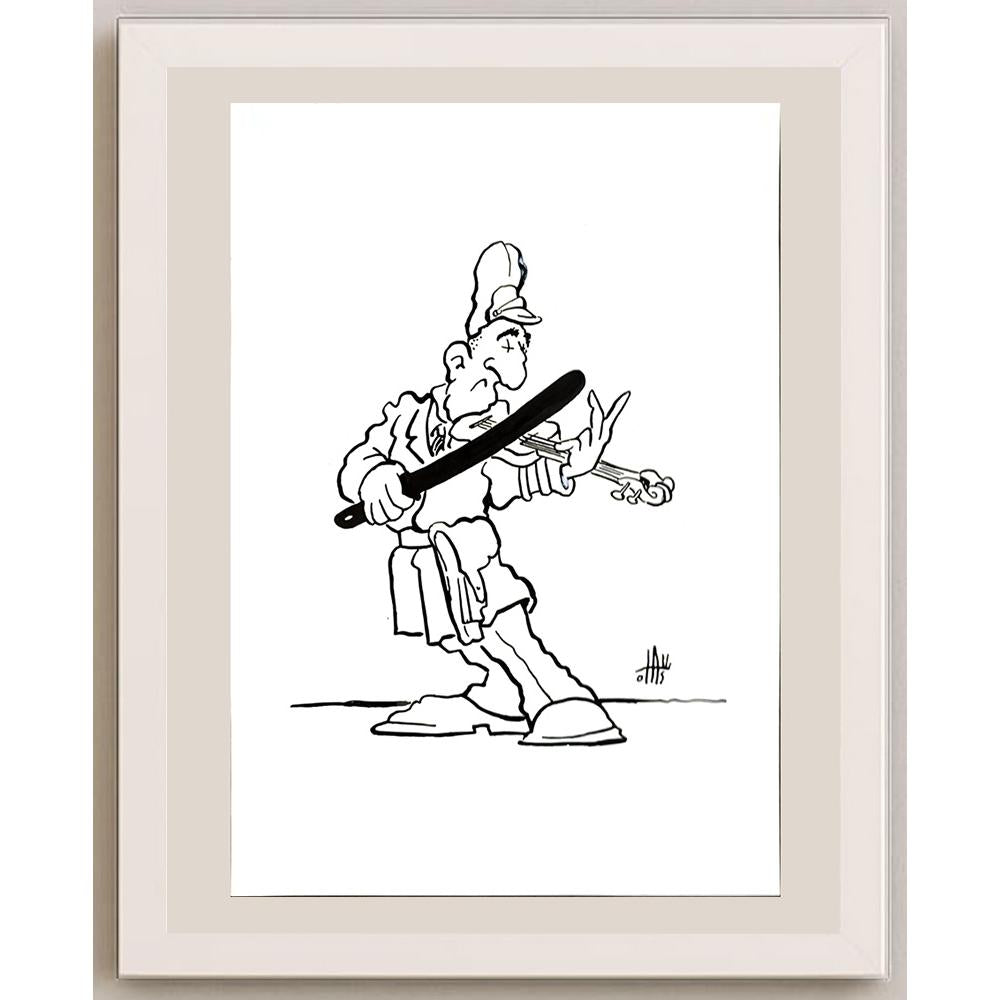 Nikola Otas 29x21cm Orijinal Karikatür BOD04852