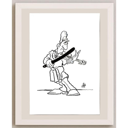 Nikola Otas 29x21cm Orijinal Karikatür BOD04852