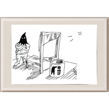 Jan Tomaschoff 29x21cm Orijinal Karikatür BOD04855