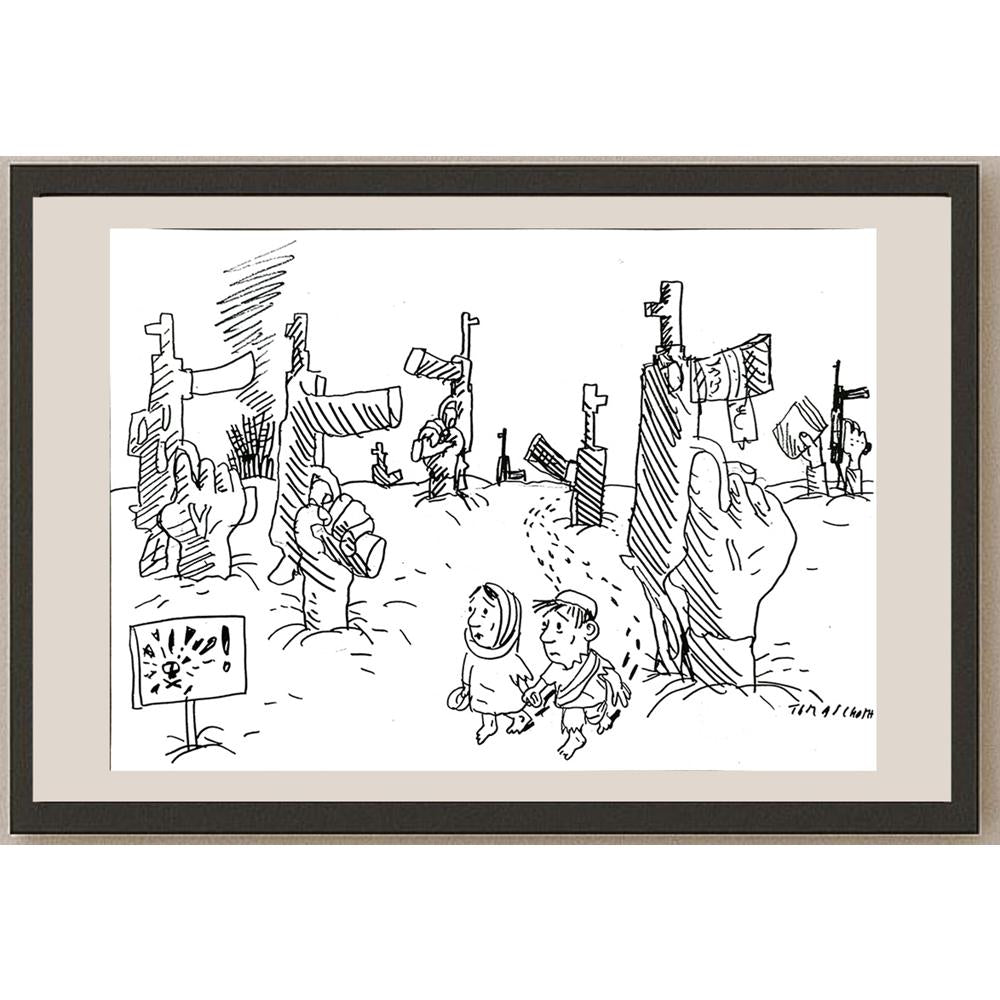 Jan Tomaschoff 29x21cm Orijinal Karikatür BOD04856