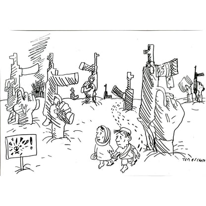 Jan Tomaschoff 29x21cm Orijinal Karikatür BOD04856