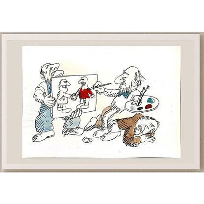Jan Tomaschoff 29x21cm Orijinal Karikatür BOD04857
