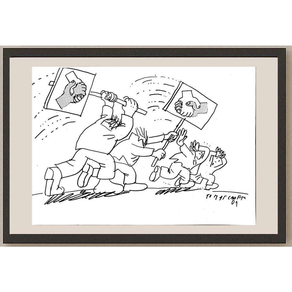 Jan Tomaschoff 29x21cm Orijinal Karikatür BOD04858