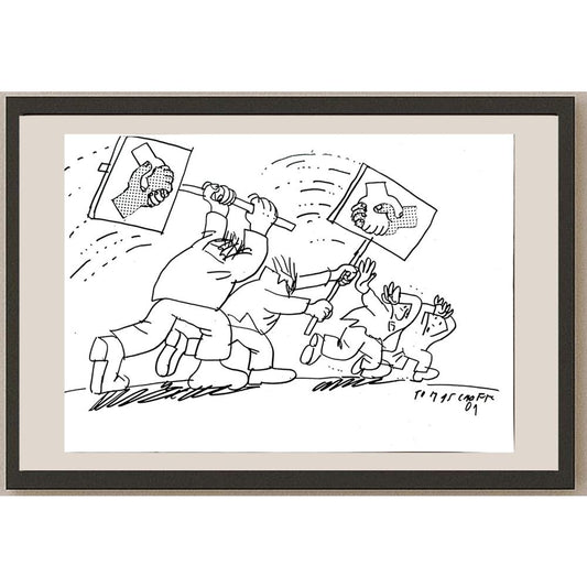 Jan Tomaschoff 29x21cm Orijinal Karikatür BOD04858